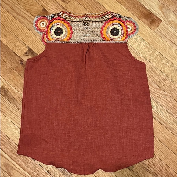 Crochet  Rust  Tank Top - Picture 4 of 4